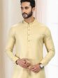 Readymade Cream Silk Kurta Pyjama