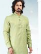 Green Festive Kurta Pyjama With Prints