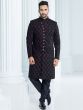 Wine Color Angrakha Pattern Indowestern For Mens