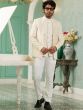 Cream Festive Bandhgala Suit With Jacket