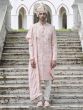 Baby Pink Stone Augmented Mens Sherwani With Stole