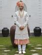 White Anarkali Style Mens Wedding Sherwani In Silk