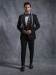 Black Tuxedo Suit For Mens With Double Lapel Style