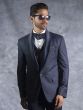 Blue Three Piece Mens Tuxedo Suit In Terry Rayon