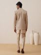 Ivory Cream Short Length Mens Indowestern Set With Open Jacket