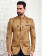 Coffee Brown Velvet Jodhpuri Suits For Men