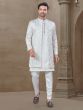 Grey Sequins Work Enhanced Indowestern Set