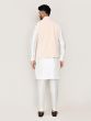 Light Peach Art Silk Men's Wear Nehru Jacket