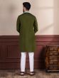 Green Thread Embellished Readymade Kurta Set