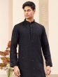 Black Readymade Casual Kurta Pyjama Set