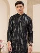 Black Casual Wear Embroidered Kurta Pyjama