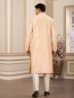Orange Sequins Embroidered Readymade Kurta Set