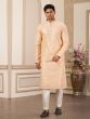 Orange Sequins Embroidered Readymade Kurta Set