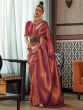 Pink Zari Woven Silk Saree