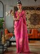 Pink Woven Party Wear Saree