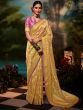 Yellow Embroidered Border Festive Saree