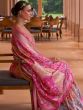 Peach Silk Patola Saree With Blouse