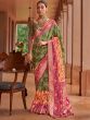 Green Printed Festive Saree In Silk