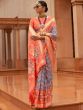 Grey Party Wear Patola Silk Saree