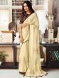 Off-White Party Wear Chiffon Saree