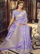 Purple Festive Woven Saree In Art Silk