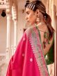 Pink Traditional Saree In Banarasi Silk