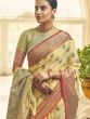 Yellow Festive Tussar Silk Saree