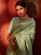 Green Festive Woven Saree In Art Silk
