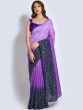 Purple Sequined Cocktail Saree