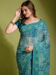 Blue Casual Wear Saree In Georgette