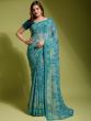 Blue Casual Wear Saree In Georgette