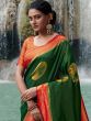 Green Festive Silk Saree With Weaves