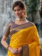 Yellow Zari Woven Wedding Wear Saree