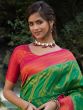 Green Wedding Wear Saree In Silk