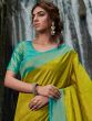 Neon Green Festive Zari Saree In Silk