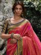 Pink Wedding Wear Woven Saree In Silk