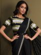 Black Sequins Work Cocktail Saree With Blouse 
