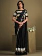 Black Sequins Work Cocktail Saree With Blouse 