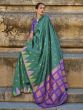 Green Khadi Silk Saree In Weaving