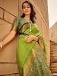Green Patola Printed Saree In Silk