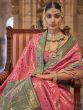 Pink Wedding Silk Saree In Digital Print