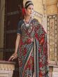 Red Festive Patola Silk Saree In Print