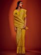 Yellow Festive Zari Work Indian Georgette Saree Online USA