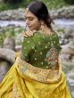 Yellow Silk Saree In Heavy Stone Embellishment