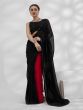 Black Party Wear Plain Saree In Georgette 