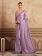 Lilac Bridesmaid Saree With Sequins Embroidered Lace 