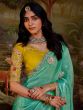 Sea Green Organza Party Wear Saree