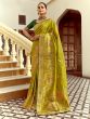 Green Traditional Wear Saree With Woven Pallu