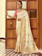 Off White Mirror Embellished Traditional Saree
