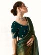 Green Ombre Shaded Bridesmaid Wear Saree